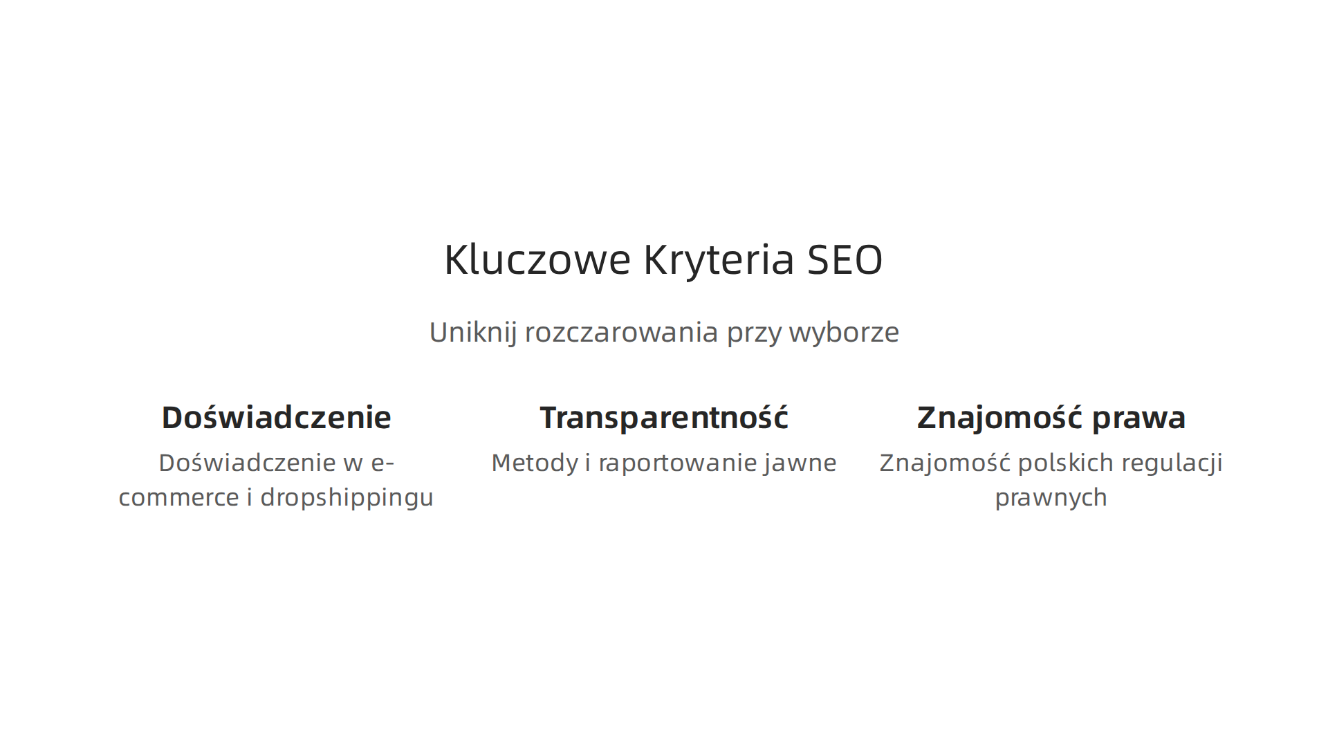Przed wyborem agencji SEO kluczowe jest sprawdzenie jej doświadczenia w branży e-commerce i dropshippingu, transparentności metod oraz znajomości polskich regulacji prawnych.